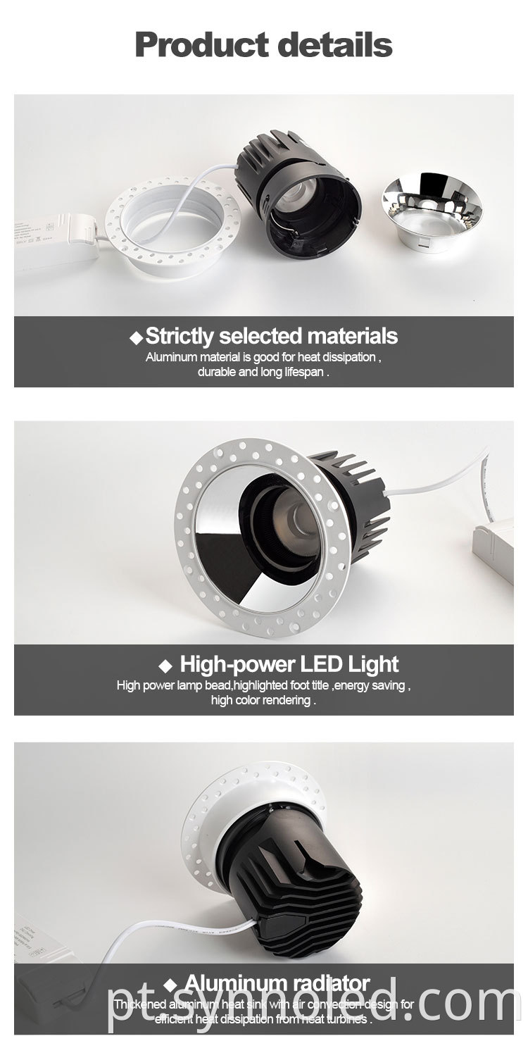 Synno Lighting Trimless Downlight Details